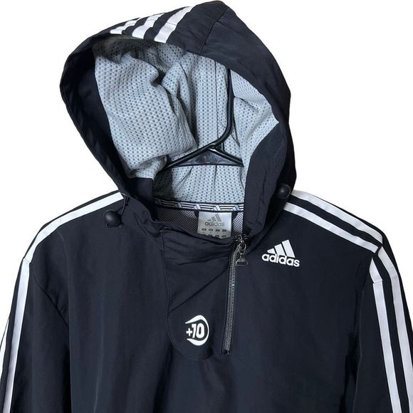 Y2K Adidas Soccer +10 Hooded Winbreaker Small - Picture 2 of 3